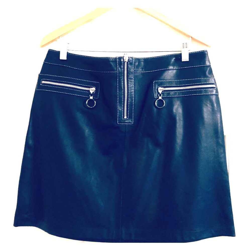 Vintage, LEATHER MICHAEL KORS Miniskirt
